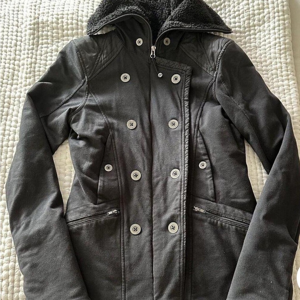 Lululemon Cozy Coat Soft Fleece-lined Black Size 8